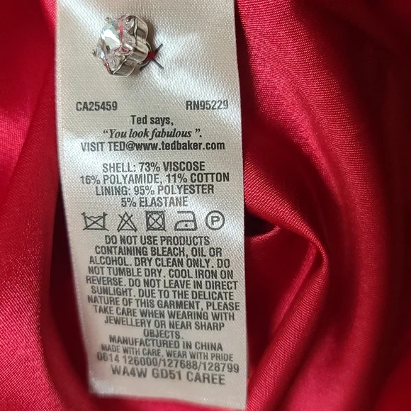 Ted Braker Elegant Red Lace Dress, size 2 - Picture 11 of 16